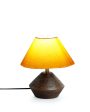 Dynamic Cotton Table Lamp With Wooden Natural Base | 10 x 12 Inches Hot on Sale