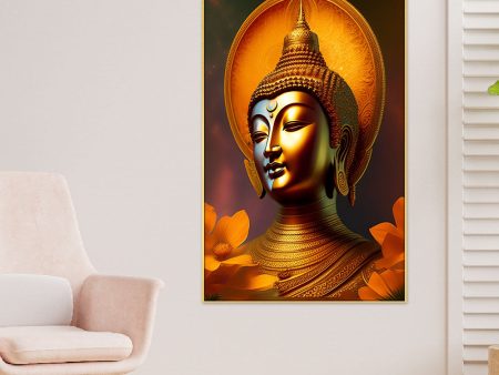 Floating Frame Buddha Meditation Canvas Wall Painting For Sale