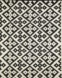 Chevron Hand Tufted Wool Carpet Modern Style | Black  | 5 x 8 Feet For Cheap