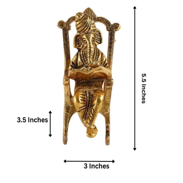 Lord Ganpati Ji Idol Metal Showpiece | 3 x 4 x 6 inches Online Hot Sale