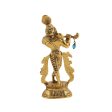 Lord Krishna Metal Statue With Flute | 3 x 2 x 9 inches Hot on Sale