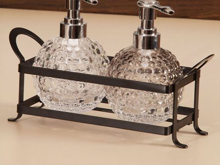 Crystal Soap Dispensers with Holder Bath Set | Set of 2 Online Sale