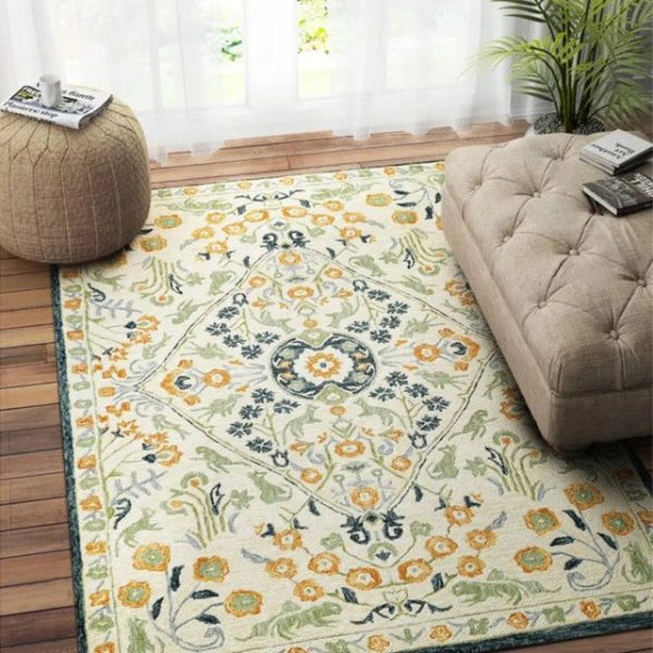 Traditional Hand Tufted Wool Carpet Timeless Appeal | 5 x 8 Feet Cheap