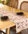 Pink Badamwari Design Cotton Satin Table Runner  | 60 x 13 Inches Cheap