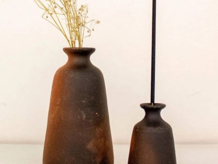 Stylish Terracotta Vase with Incense Holder Set Sale