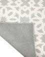 Geometric Hand Tufted Wool Carpet Trendy Design | Grey | 5 x 8 Feet Discount