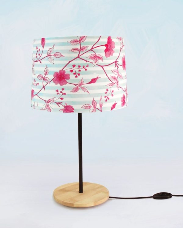 Cherry Blossom Drum Wooden Table Lamp Discount