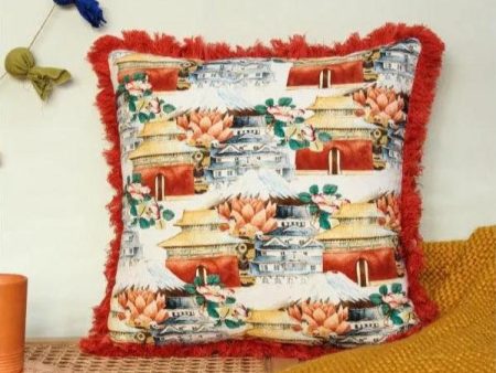 Hemis Gompa Cotton Cushion Covers  | Set of 2 | 16 x 16 inches Fashion