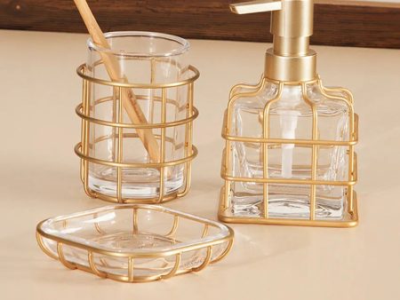 Vintage Soap Dispenser, Soap Dish & Tumbler Bath Set | Set of 3 Pcs Online Hot Sale