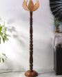 Bamboo Rose Wooden Floor Lamp | 4 Feet For Sale