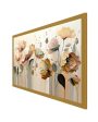 Blossom Abstract Flower Canvas Wall Painting With Acrylic Frame Online now