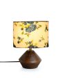 Colorful Cotton Table Lamp with Wood Natural Base | 7 x 12 inches Sale