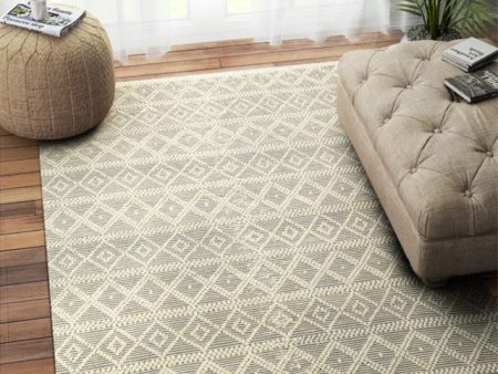 Bespoke Hand Tufted Wool Carpet Customized Style | Grey | 5 x 8 Feet Cheap