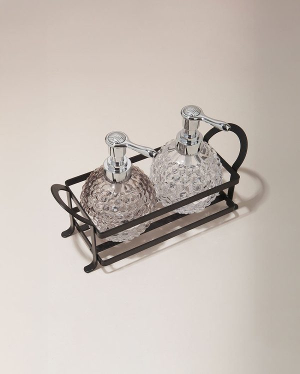 Crystal Soap Dispensers with Holder Bath Set | Set of 2 Online Sale