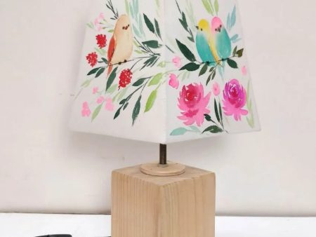 Sweet Birds Shaded Empire Cotton Table Lamp Online