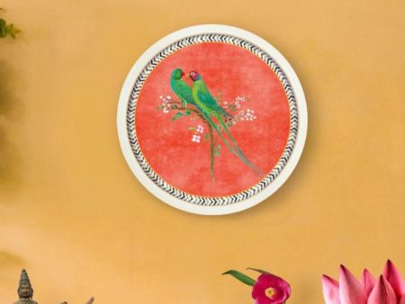 Parrot Pichwai Style Canvas Wall Art Frame | 10.5 inches Online