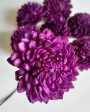 Dark Purple Zinnia Sholapith DIY Flower Bunch | Vase Not Included | 8 Flower Heads Sale