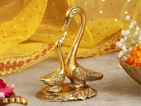 Metal Swan Pair Decorative Showpiece | 4 x 3 x 5 inches Fashion