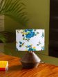 Colorful Cotton Table Lamp with Wood Natural Base | 7 x 12 inches Sale