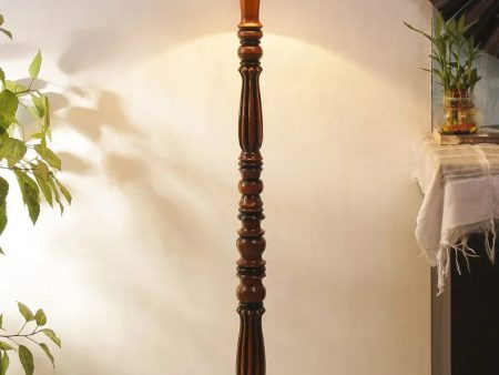 Bamboo Rose Wooden Floor Lamp | 4 Feet For Sale