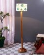 Classy Cotton Drum Shade Floor Lamp with Wooden Base | 12 x 57 Inches Cheap