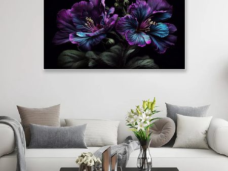 Floral Elegance Canvas Painting With Floating Frame Hot on Sale