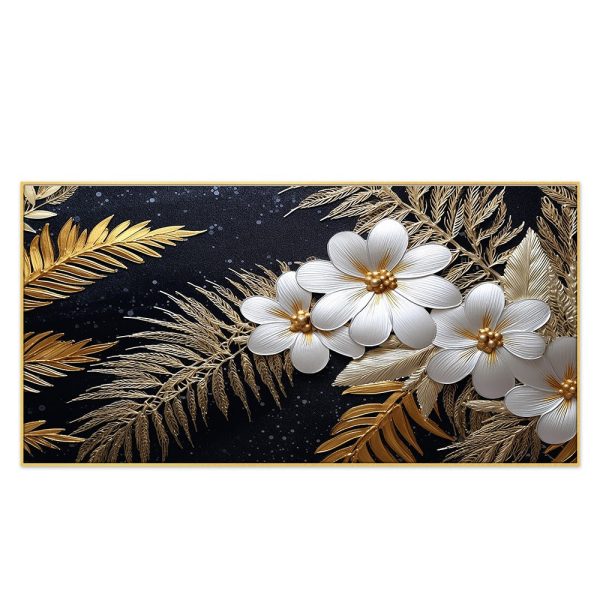 Vintage Floral Canvas Wall Painting Discount