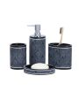 Sleek Soap Dispenser, Toothbrush Holder, Soap Dish & Tumbler Bath Set | Set of 4 Pcs For Sale