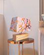 Bubbles Marbling Hand Painted Wooden Table Lamp Sale