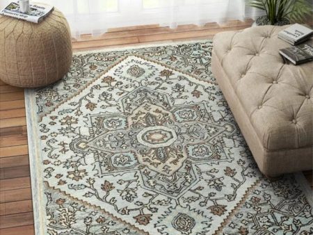 Traditional Hand Tufted Wool Carpet Elegant Design | 5 x 8 Feet on Sale