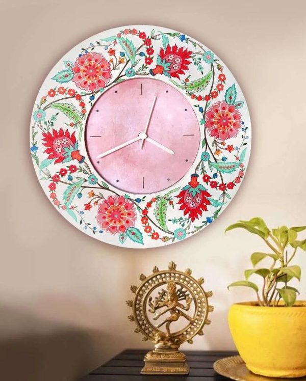 Modern Artistic Blooming MDF Veli Wall Clock | 11.5 inches Online Hot Sale