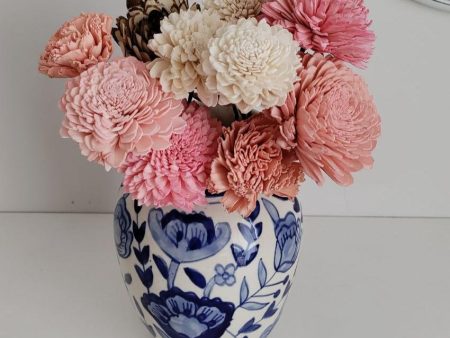 Coressa Sholapith DIY Flower Bunch | Vase Not Included | 11 Flower Heads Sale