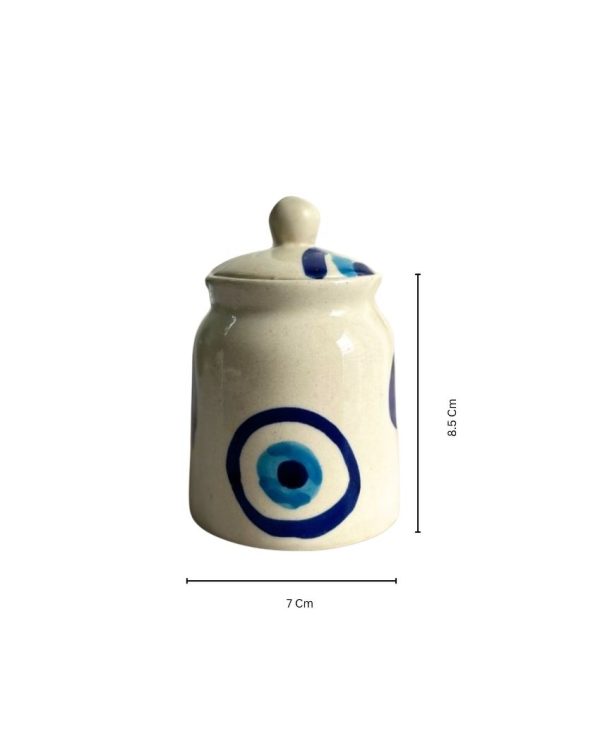 Evil Eye Ceramic Jars | Set Of 2 Online Hot Sale