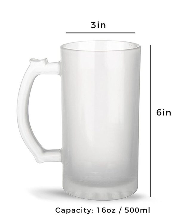 Chill Out Funny Quotes Printed Glass Beer Mug | 470 ml Supply