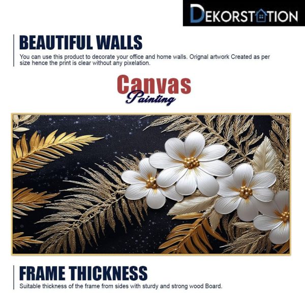 Vintage Floral Canvas Wall Painting Discount