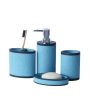 Teal Green Soap Dispenser, Toothbrush Holder, Soap Dish & Tumbler Bath Set | Set of 4 Pcs on Sale