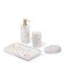 Modern Soap Dispenser, Tray, Soap Dish & Tumbler Bath Set | Set of 4 Pcs Supply