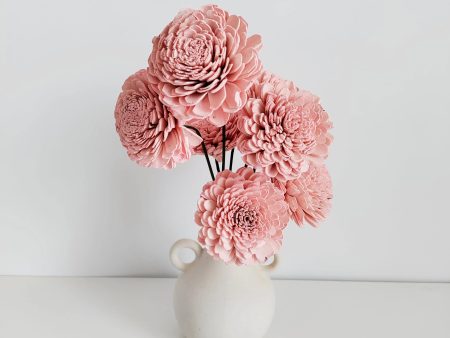 Blush Marigo Sholapith DIY Flower Bunch | Vase Not Included | 8 Flower Heads Sale