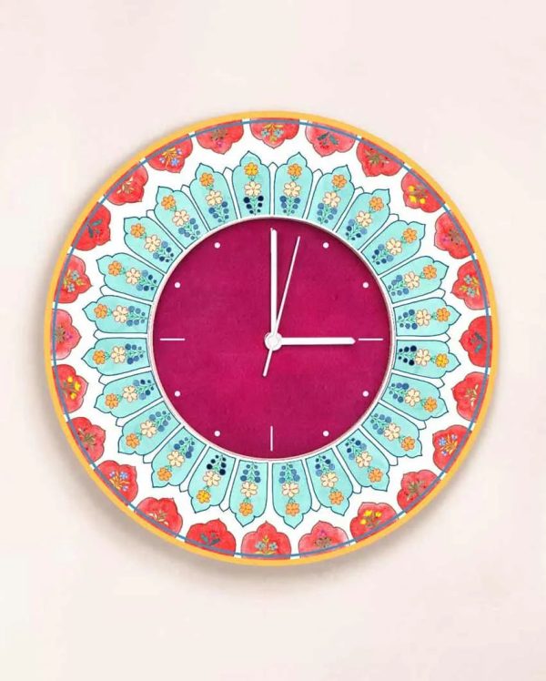 Timeworn Artistic Colorful MDF Wall Clock |  11.5 inches on Sale