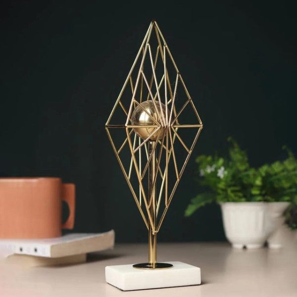 Beautiful Steel Diamond Prism For Decor | 4 X 3 X 13 inches Online