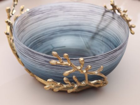 Vincent Glass Bowl In Wavy Grey | 8 x 6 inches Online Hot Sale