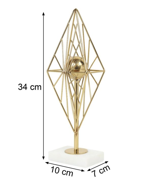 Beautiful Steel Diamond Prism For Decor | 4 X 3 X 13 inches Online