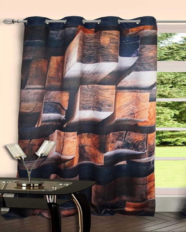 Bold Blocks Printed Door Curtain | 4 x 8 Feet Discount