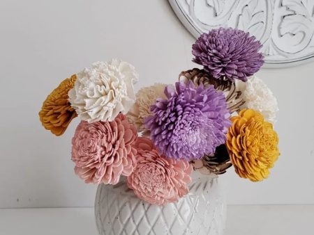 Celine Sholapith DIY Flower Bunch | Vase Not Included | 12 Flower Heads Hot on Sale