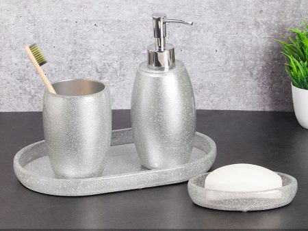 Innovative Soap Dispenser, Tray, Soap Dish & Tumbler Bath Set | Set of 4 Pcs Online Hot Sale