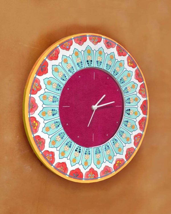 Timeworn Artistic Colorful MDF Wall Clock |  11.5 inches on Sale