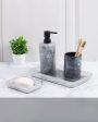 Durable Soap Dispenser, Tray, Soap Dish & Tumbler Bath Set | Set of 4 Pcs Supply