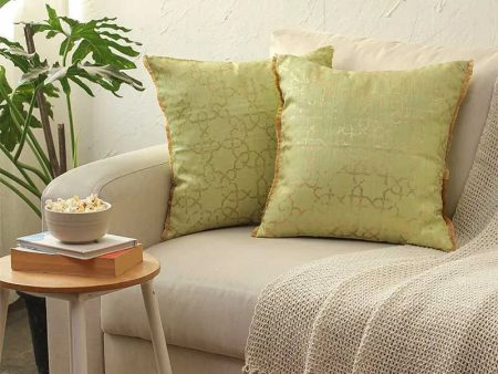 Mandav Polyester Cushion Covers | Set of 2 | 16 x 16 Inches Online Sale