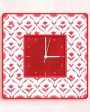 Modern Artistic Red Monochrome Roses MDF Wall Clock For Cheap