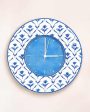 Timeless Artistic Blue Monochrome Roses MDF Wall Clock | Blue | 11.5 inches Discount